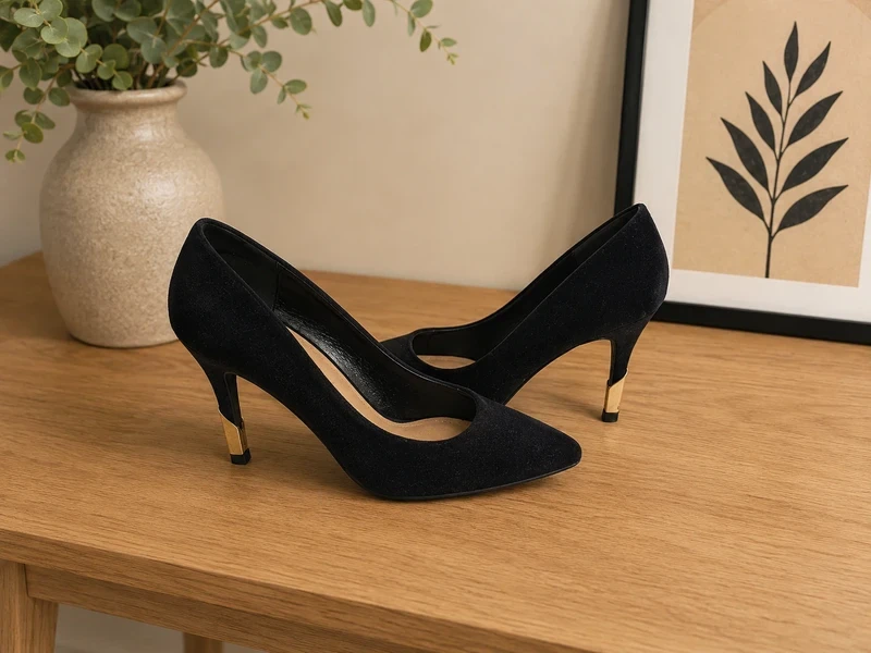 chaussures a talon 🌹36🌹noir et dore new look